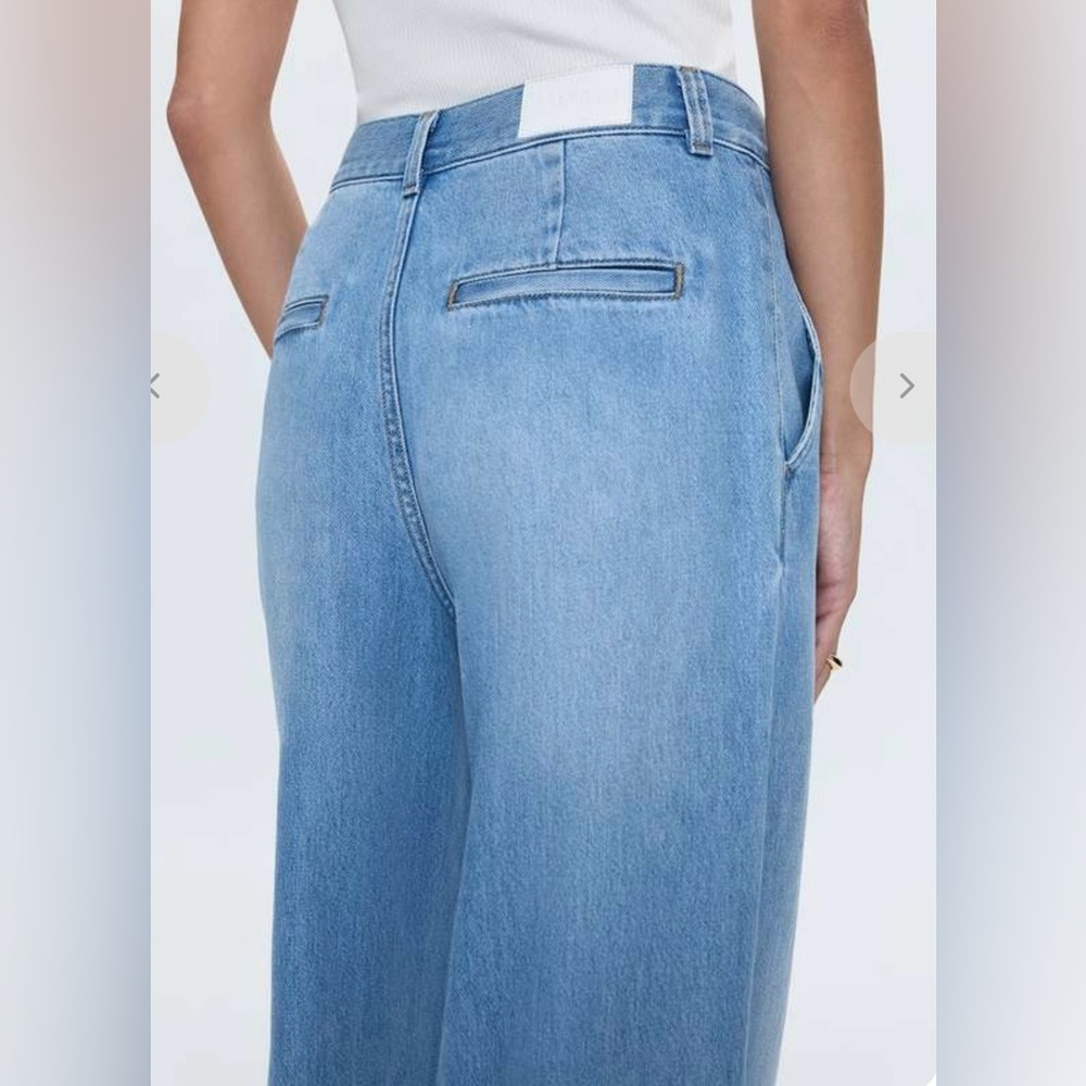 Pistola “Dalia” High Rise Wide Leg Light Blue Denim Jeans - Fly Front - Sz 28 - Picture 3 of 16